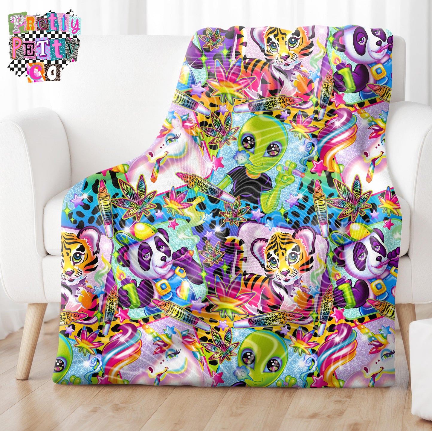 Lisa Dank Blanket – Plush Throw, Soft Cozy Cannabis Fan Blanket, Limited Edition