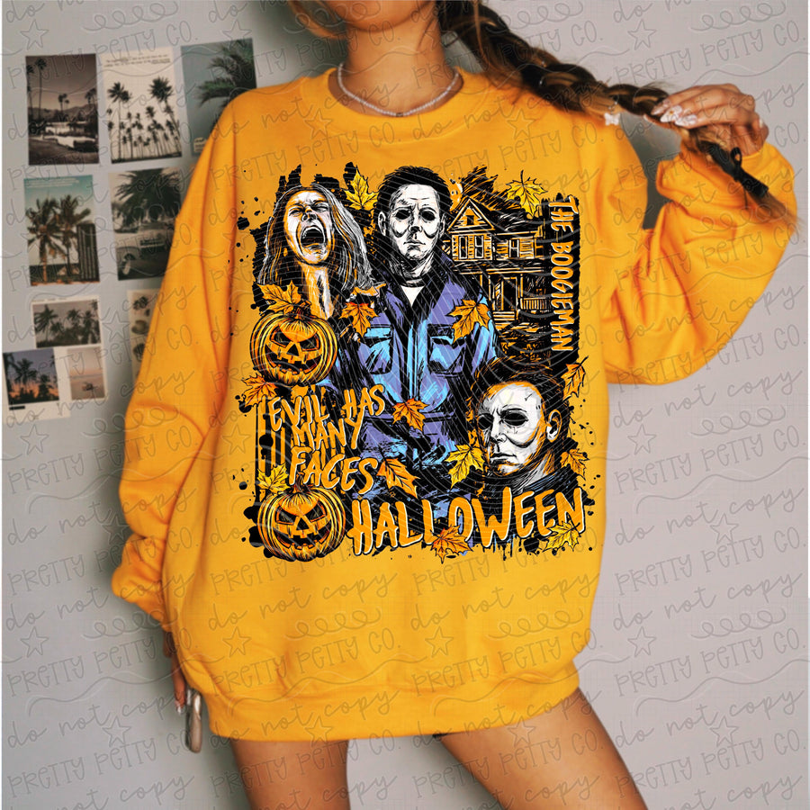 Masked Slasher Horror Graphic Tee | Spooky Halloween Shirt