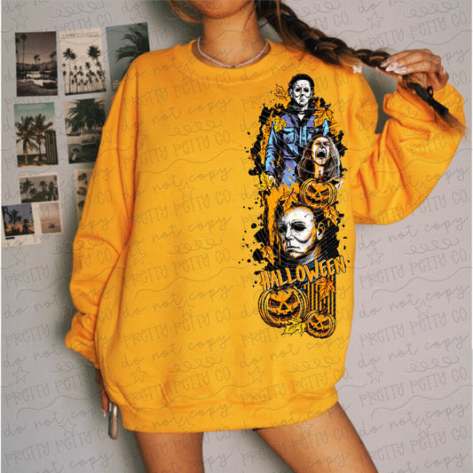 Masked Slasher Horror Graphic Tee | Spooky Halloween Shirt
