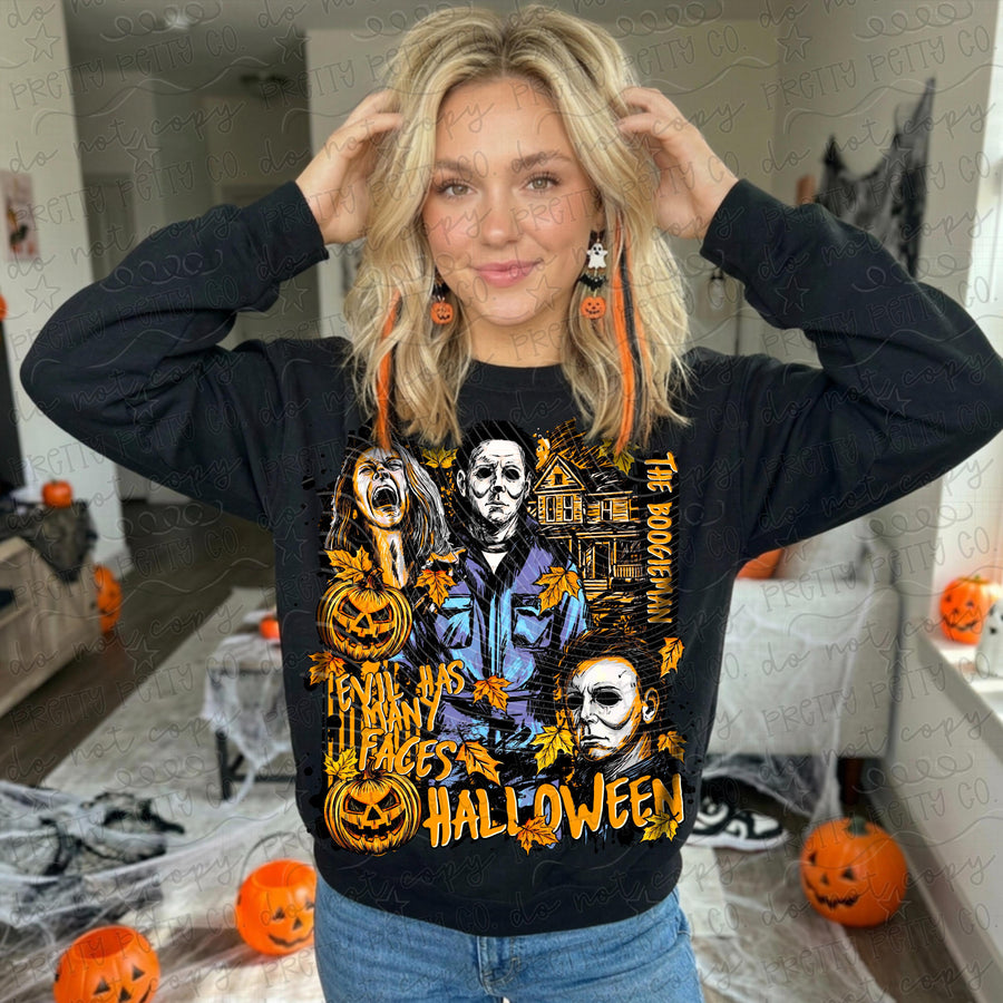 Masked Slasher Horror Graphic Tee | Spooky Halloween Shirt