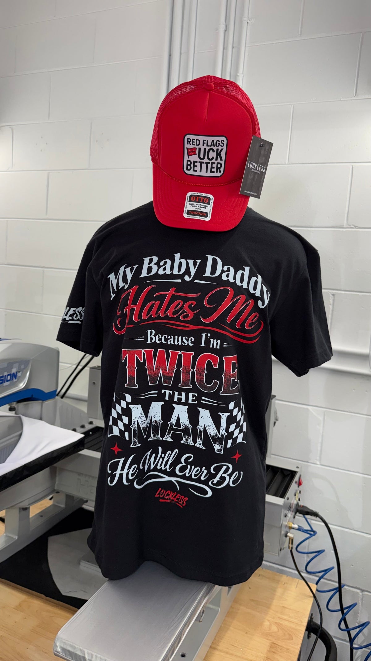 My Baby Daddy Hates Me Because I'm Twice The Man He'll Ever Be Tee - Pretty Petty Co