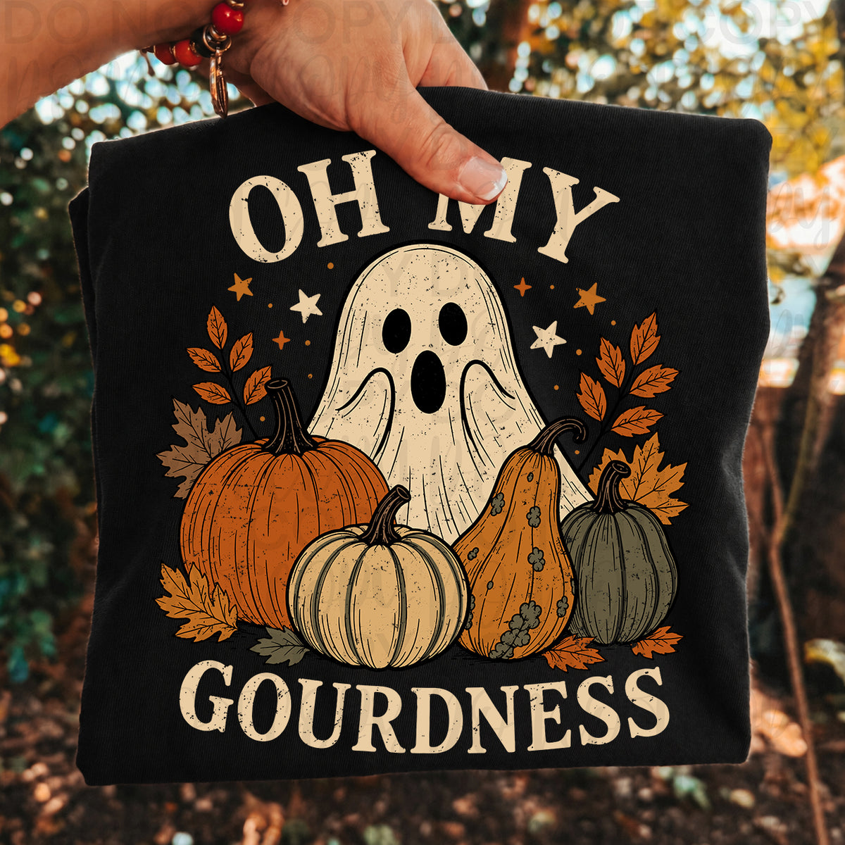 Oh My Gourdness Halloween Shirt | Funny Ghost Pumpkin Graphic Tee | Cute Fall Halloween T-Shirt | Trendy Autumn Apparel