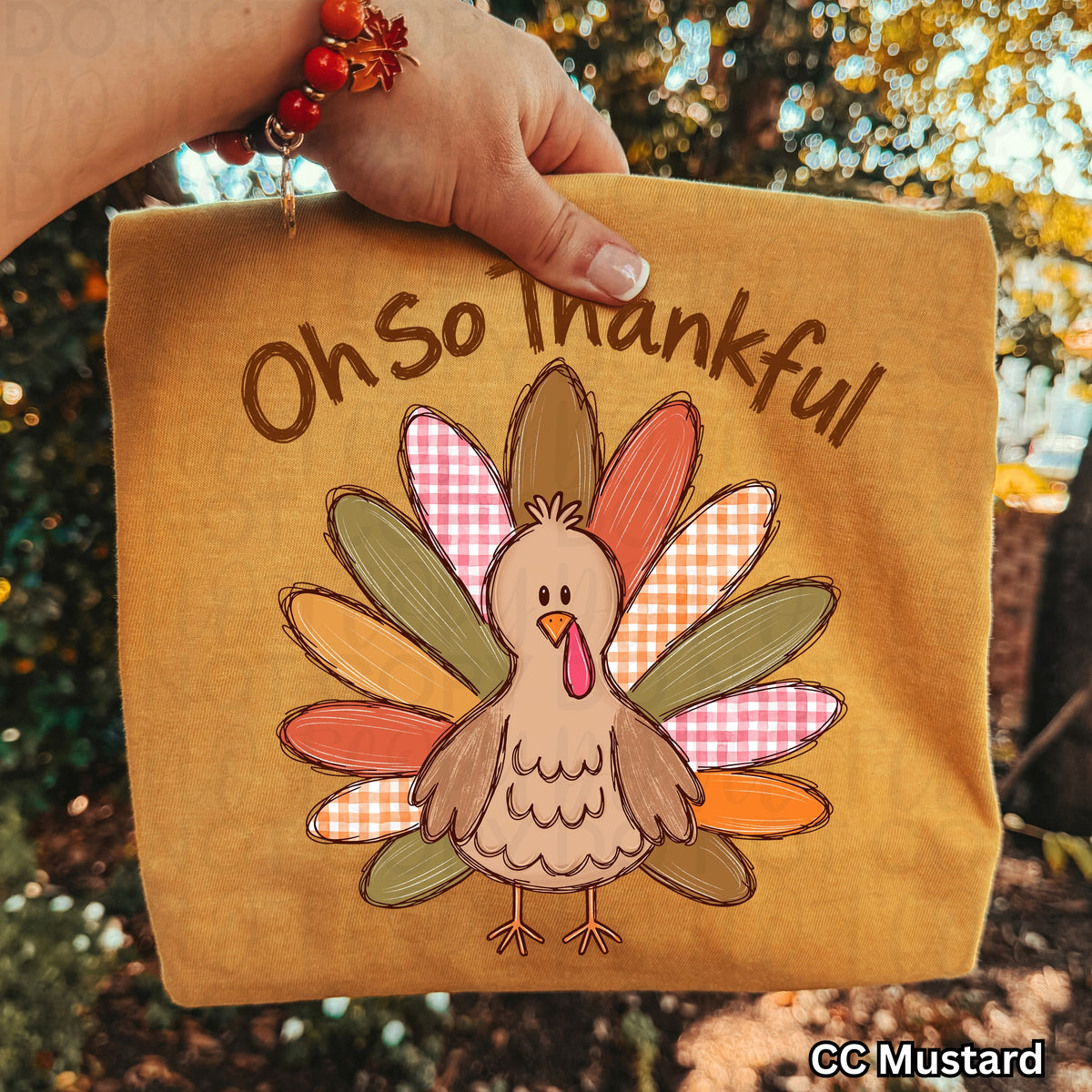 Oh So Thankful Thanksgiving Shirt | Retro Turkey Comfort Colors Tee