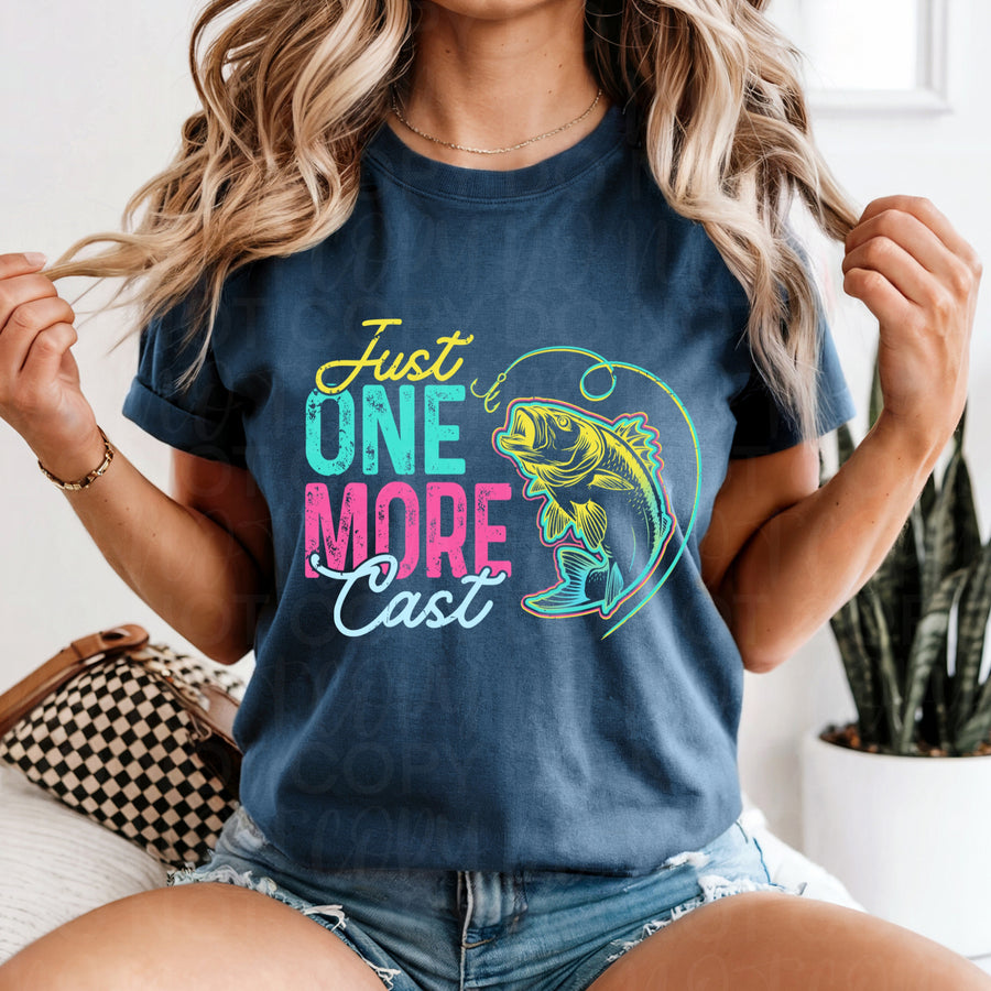 Cast Fishing Graphic Tee, Funny Fishing Crew Shirt, Lake Life Family Design, Comfort Colors, Youth & Adult Sizing - Pretty Petty Co