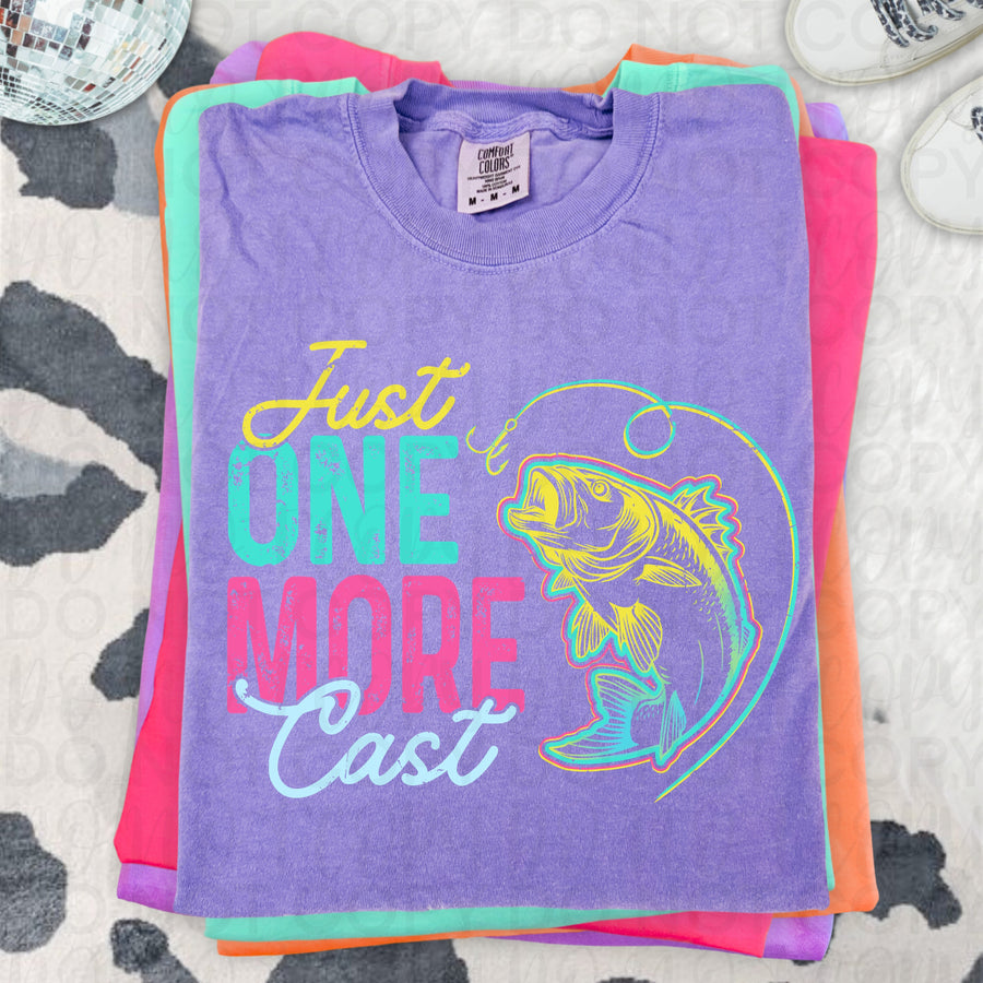 Cast Fishing Graphic Tee, Funny Fishing Crew Shirt, Lake Life Family Design, Comfort Colors, Youth & Adult Sizing - Pretty Petty Co