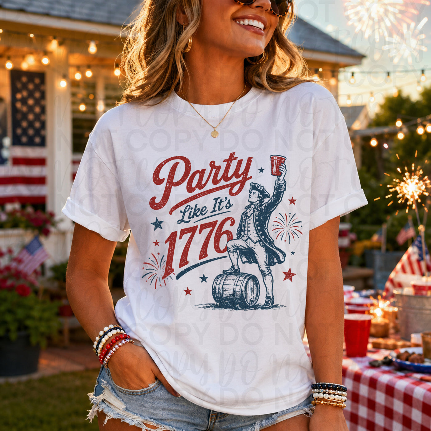 Party Like It's 1776 Shirt | Funny Patriotic 4th of July USA Tee