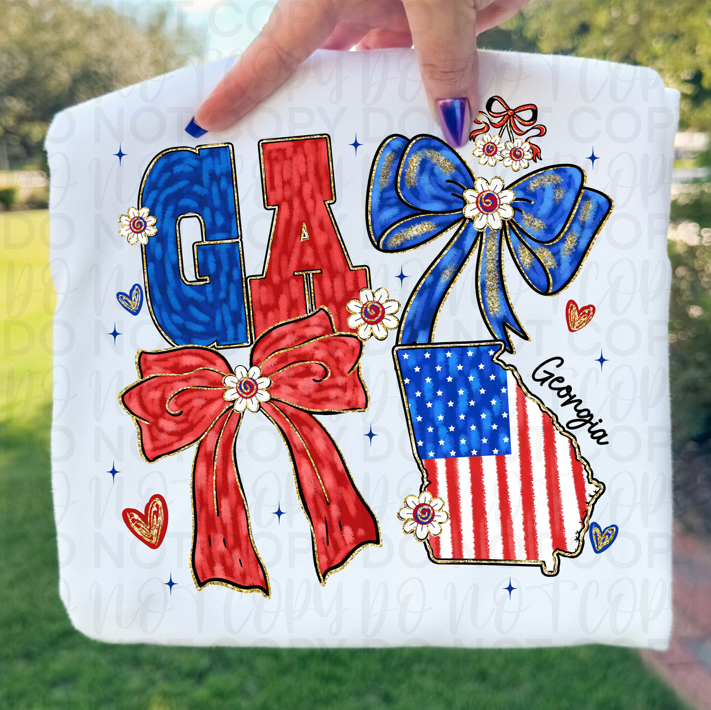 Georgia Patriotic Shirt | GA Pride Red White and Blue Graphic Tee