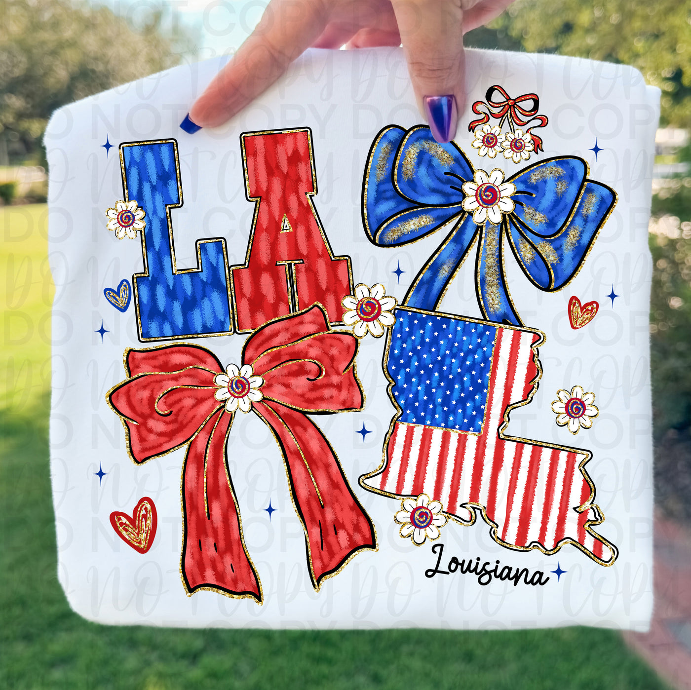 Louisiana Patriotic Shirt | LA Pride Red White and Blue Graphic Tee