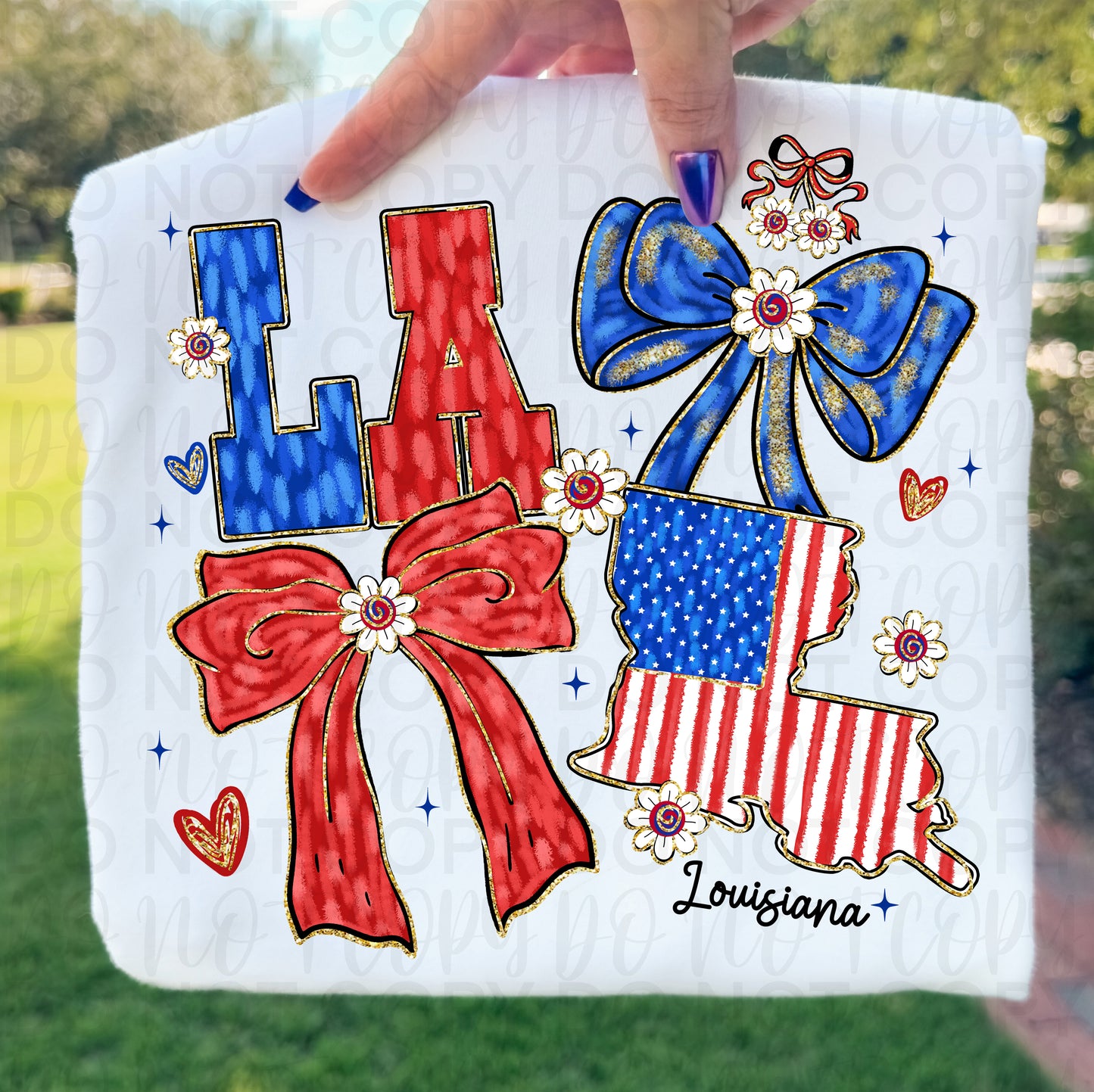 Louisiana Patriotic Shirt | LA Pride Red White and Blue Graphic Tee
