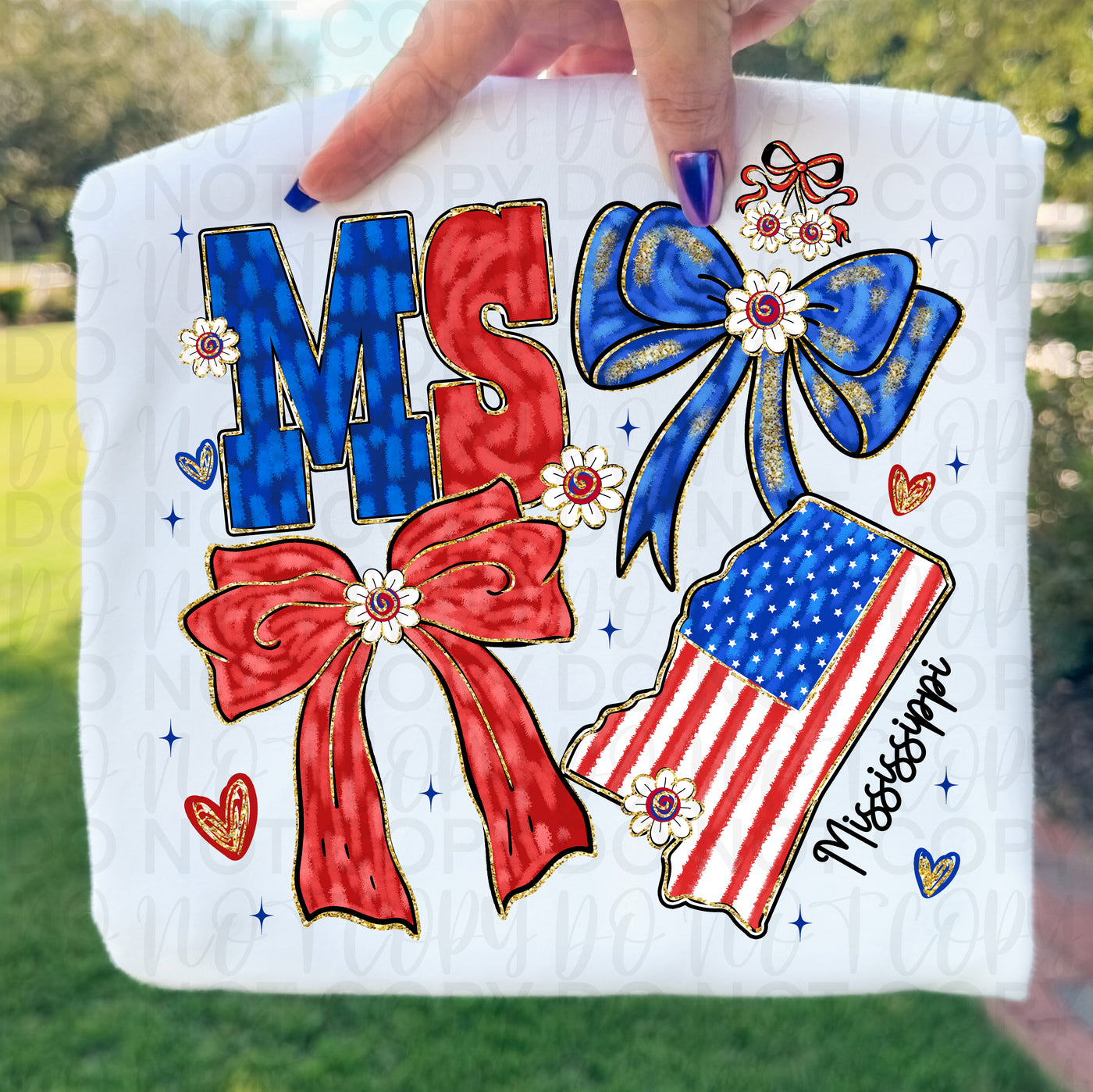 Mississippi Patriotic Shirt | MS Pride Red White and Blue Graphic Tee