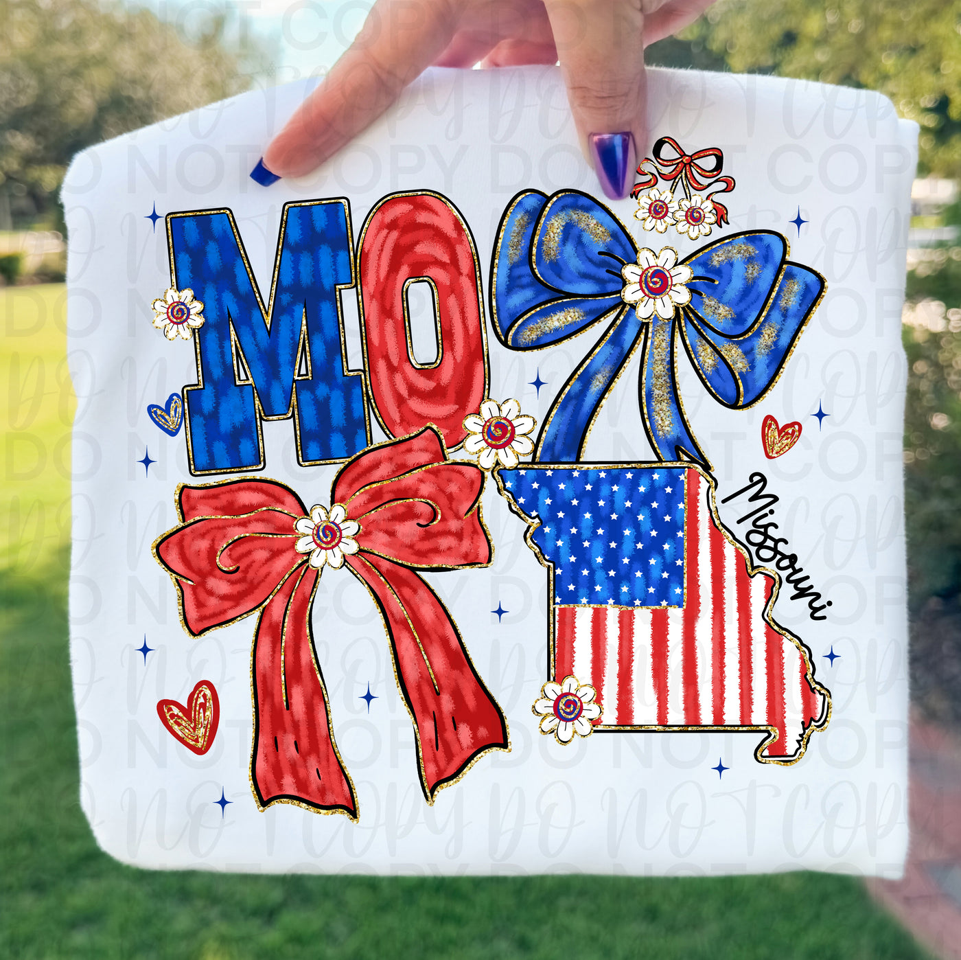 Missouri Patriotic Shirt | MO Pride Red White and Blue Graphic Tee