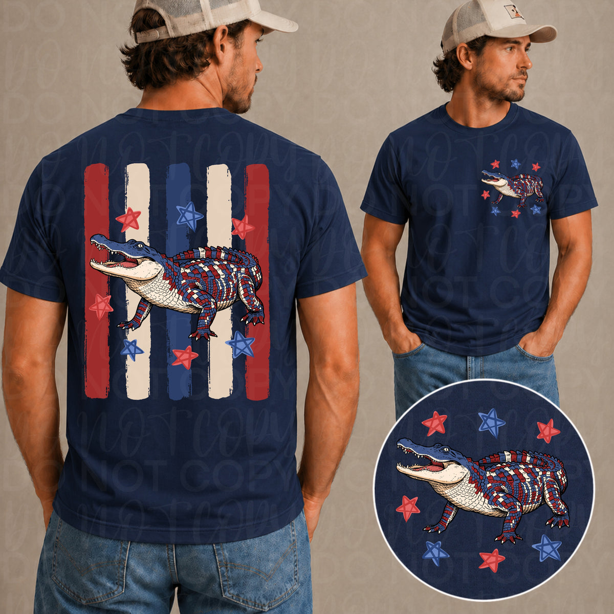 American Flag Gator Shirt, Swamp Life Hunting Tee, Rugged Southern Outdoors Graphic T Shirt - Pretty Petty Co