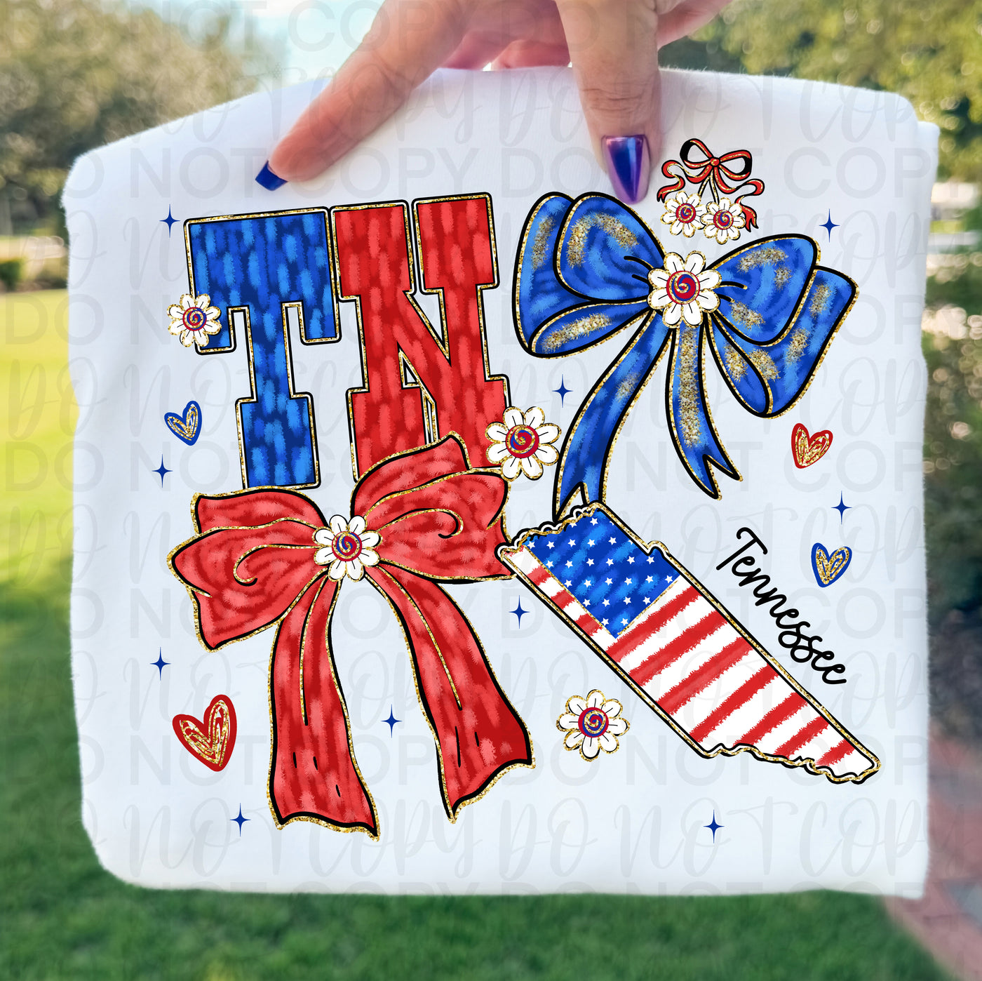 Tennessee Patriotic Shirt | TN Pride Red White and Blue Graphic Tee