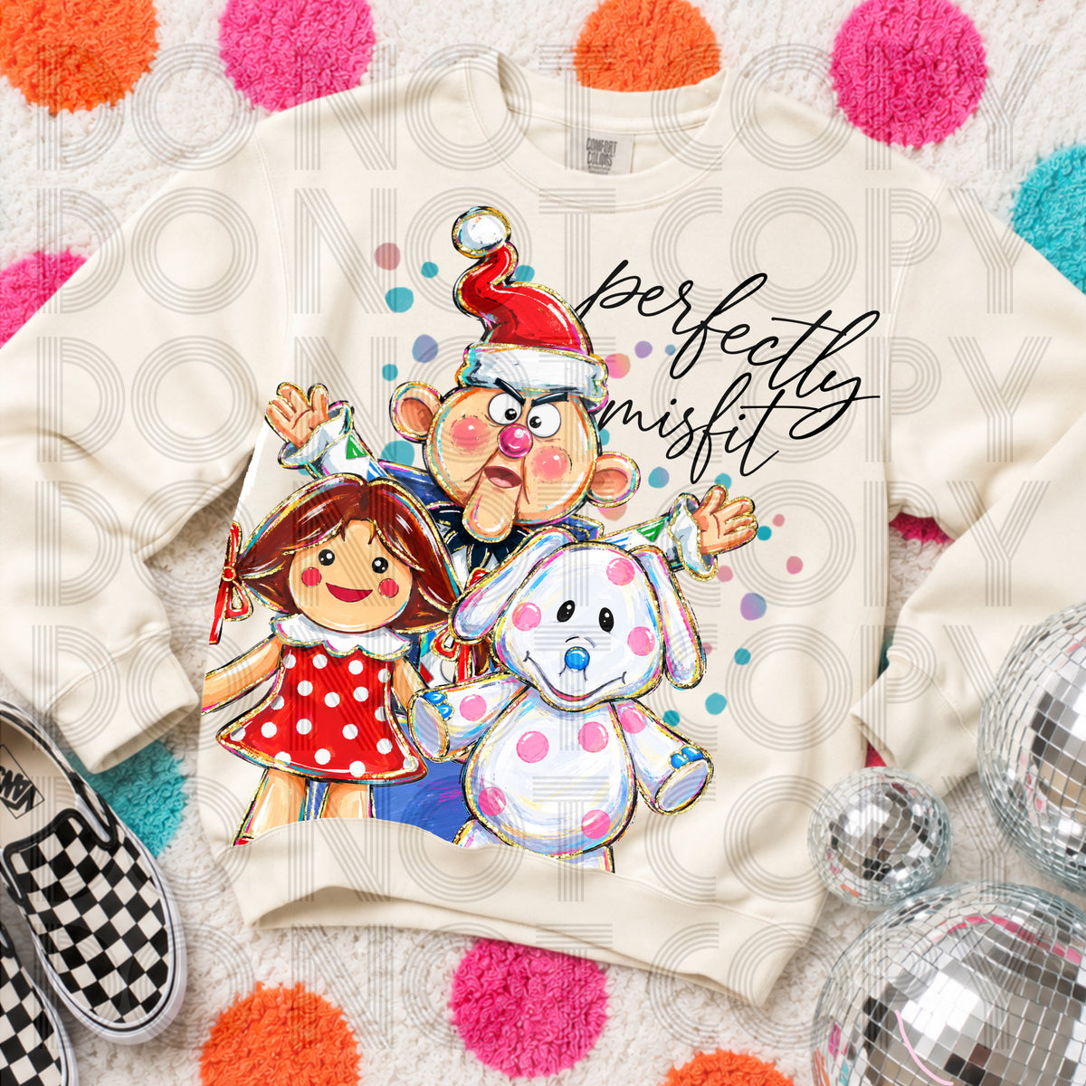 Perfectly Misfit Christmas Graphic Tee | Retro Holiday Toy Inspired Shirt | Nostalgic Christmas T-Shirt