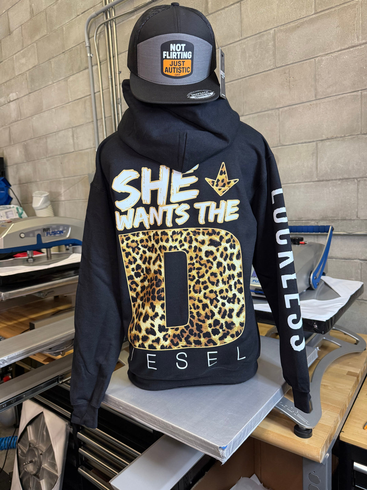She Wants The Diesel Hoodie Leopard Edition - Pretty Petty Co