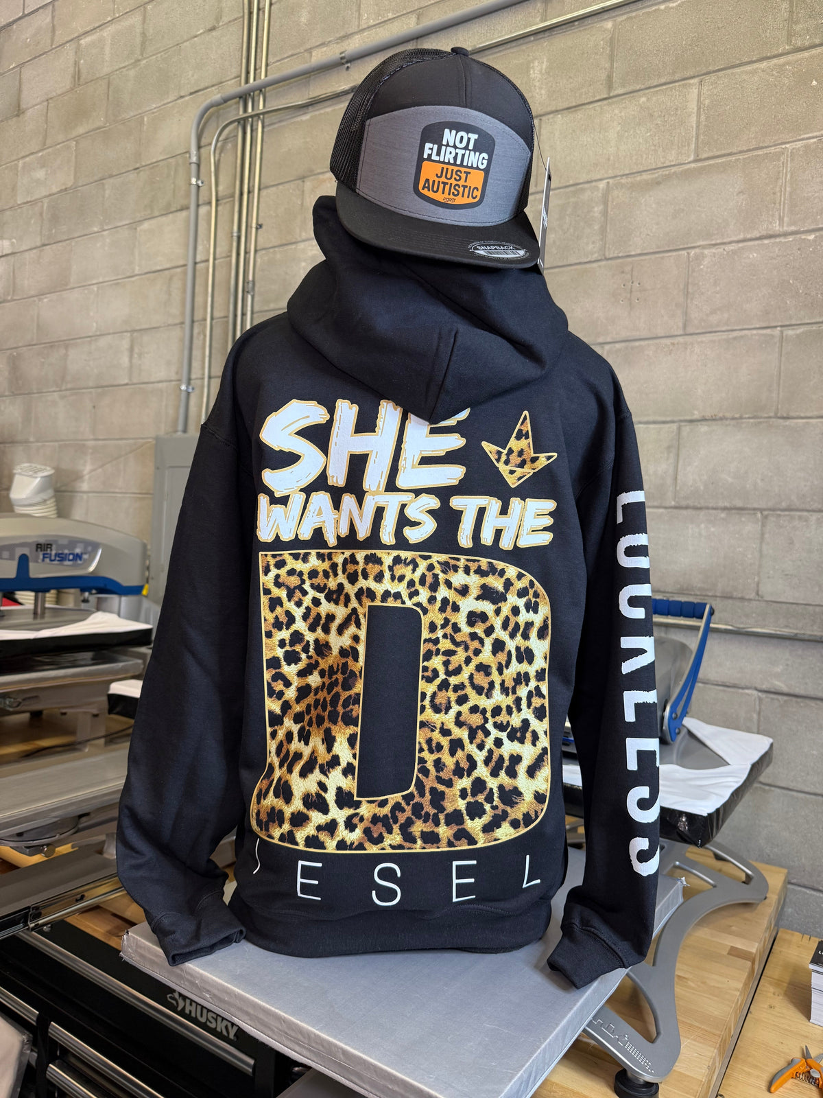 She Wants The Diesel Hoodie Leopard Edition - Pretty Petty Co
