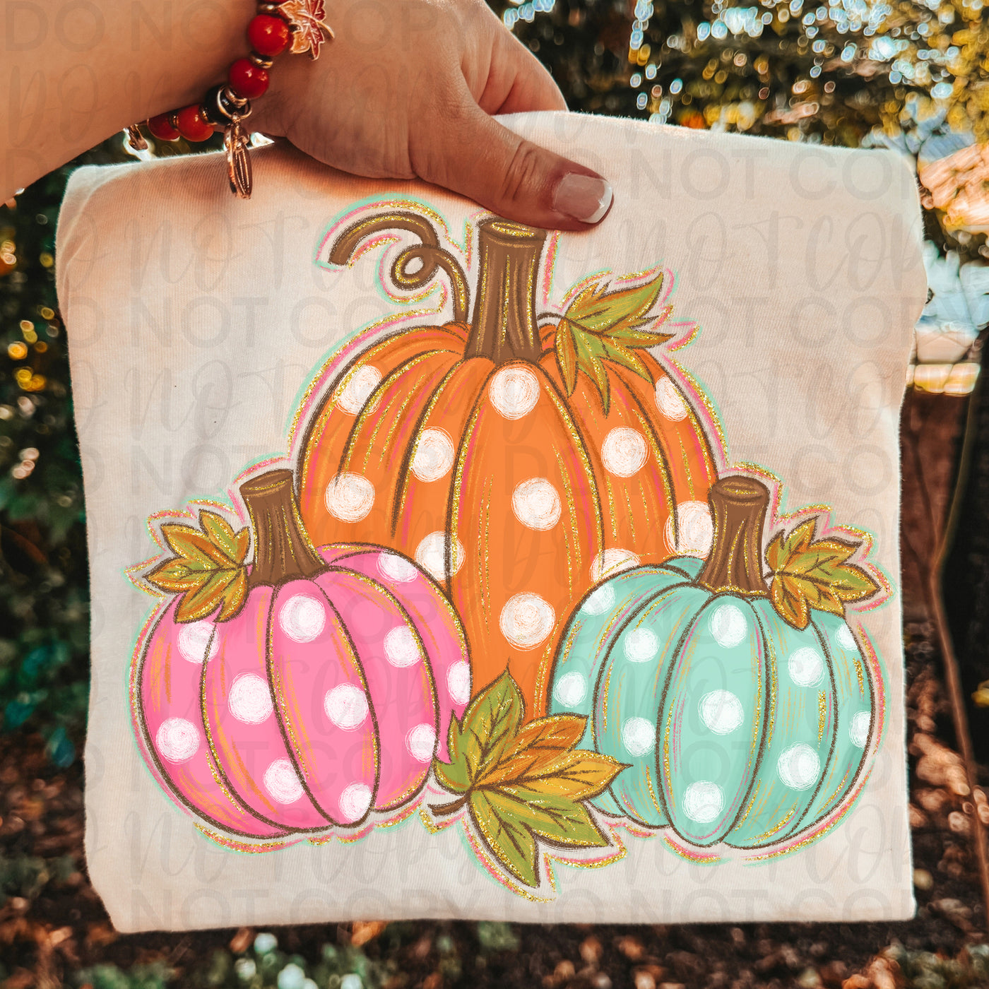 Colorful Polka Dot Pumpkin Shirt | Cute Fall Graphic Tee | Pink & Teal Pumpkin Shirt | Women’s Autumn Thanksgiving Tee