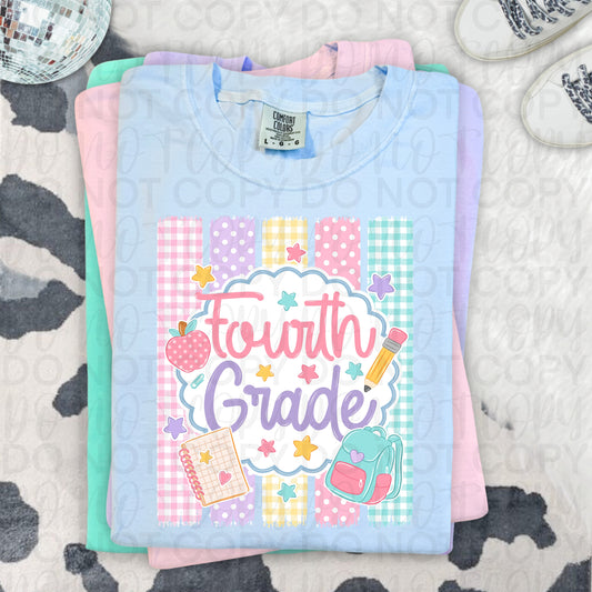 Fourth Grade Back to School Shirt | First Day of Fourth Grade Teacher & Student Tee
