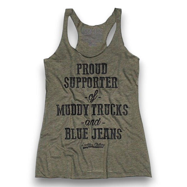 Proud Supporter of Muddy Trucks and Blue Jeans Tank Top - Pretty Petty Co