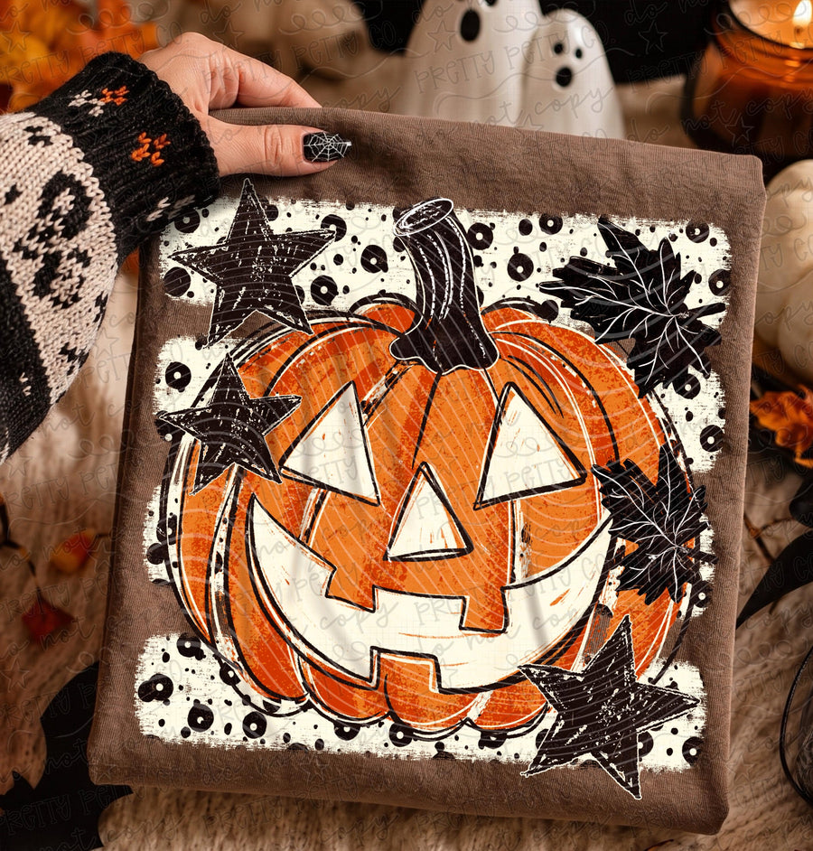 Vintage Jack O’ Lantern Graphic Tee | Retro Pumpkin Halloween Shirt | Spooky Fall Tee