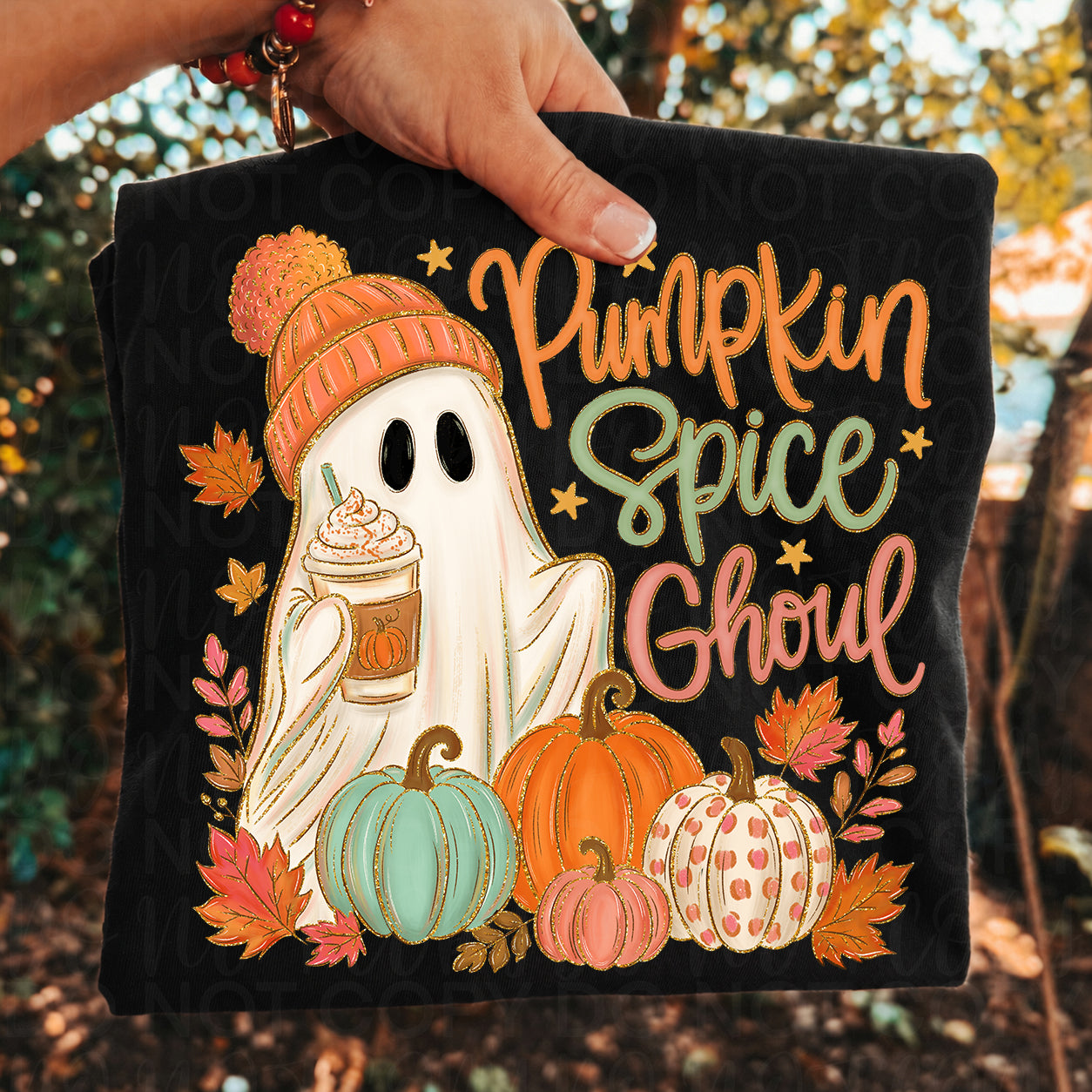 Pumpkin Spice Ghoul Shirt | Cute Ghost Fall Graphic Tee | Pumpkin Spice Lover T-Shirt | Autumn Halloween Shirt
