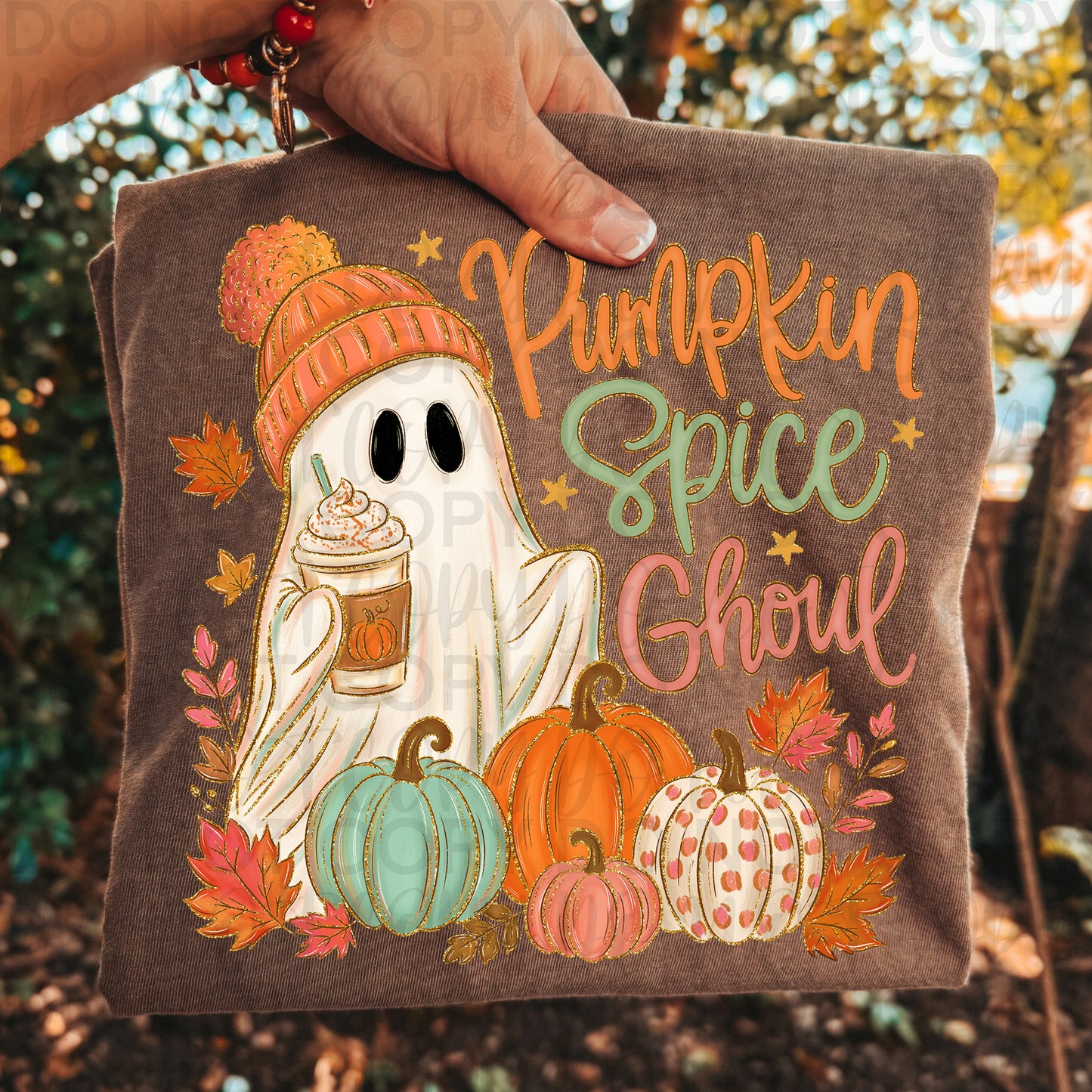 Pumpkin Spice Ghoul Shirt | Cute Ghost Fall Graphic Tee | Pumpkin Spice Lover T-Shirt | Autumn Halloween Shirt