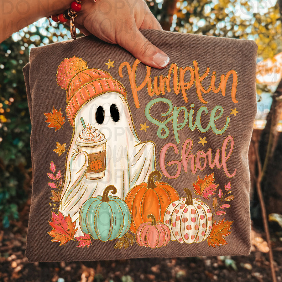 Pumpkin Spice Ghoul Shirt | Cute Ghost Fall Graphic Tee | Pumpkin Spice Lover T-Shirt | Autumn Halloween Shirt