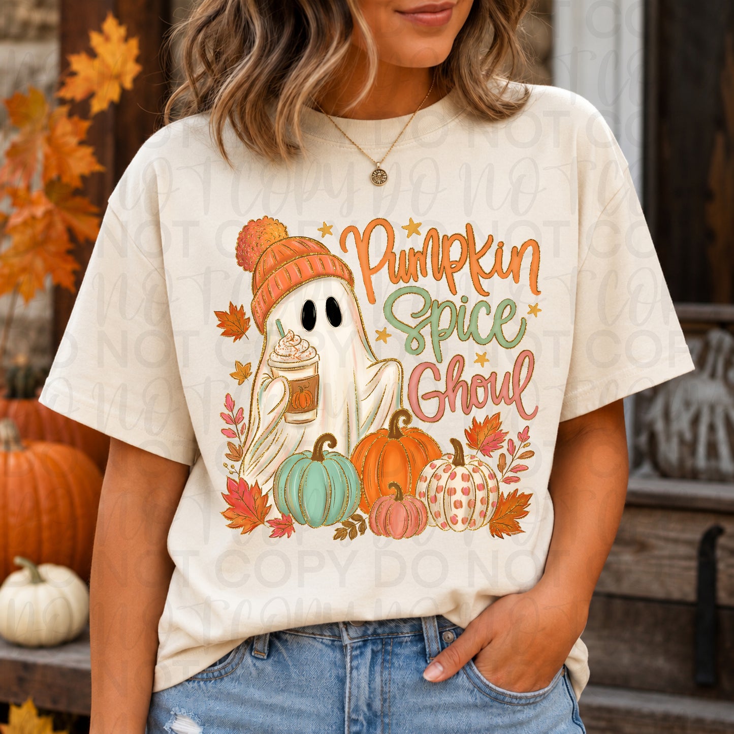 Pumpkin Spice Ghoul Shirt | Cute Ghost Fall Graphic Tee | Pumpkin Spice Lover T-Shirt | Autumn Halloween Shirt