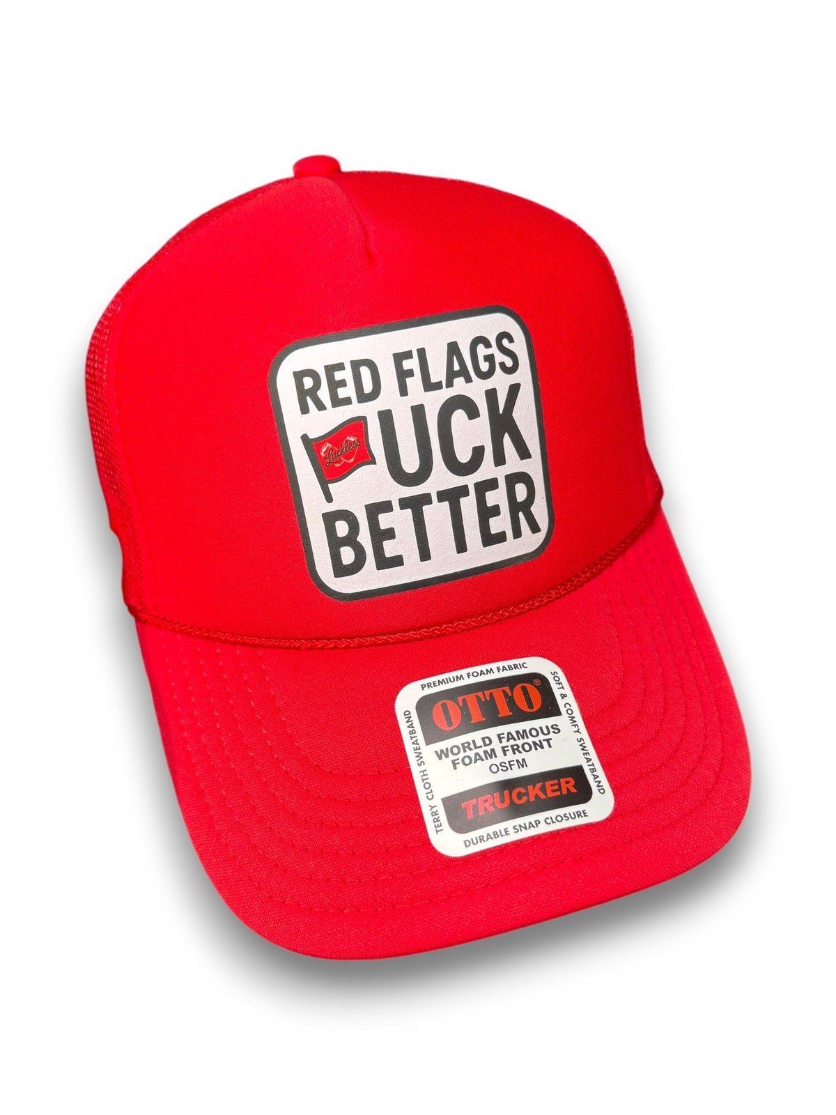 Red Flags Fuck Better Trucker Hat - Pretty Petty Co