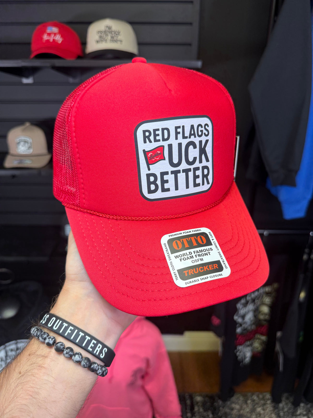 Red Flags Fuck Better Trucker Hat - Pretty Petty Co