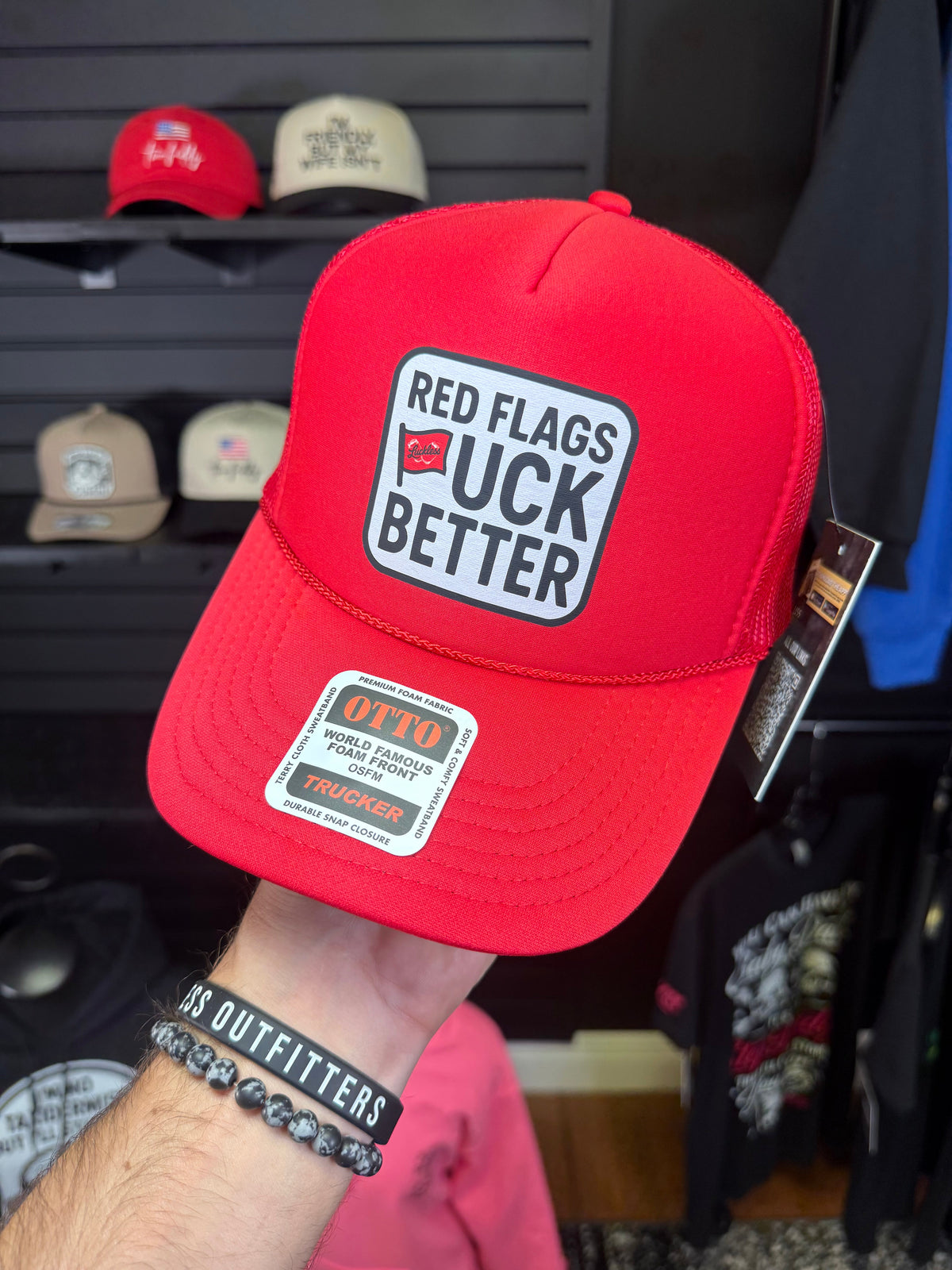 Red Flags Fuck Better Trucker Hat - Pretty Petty Co