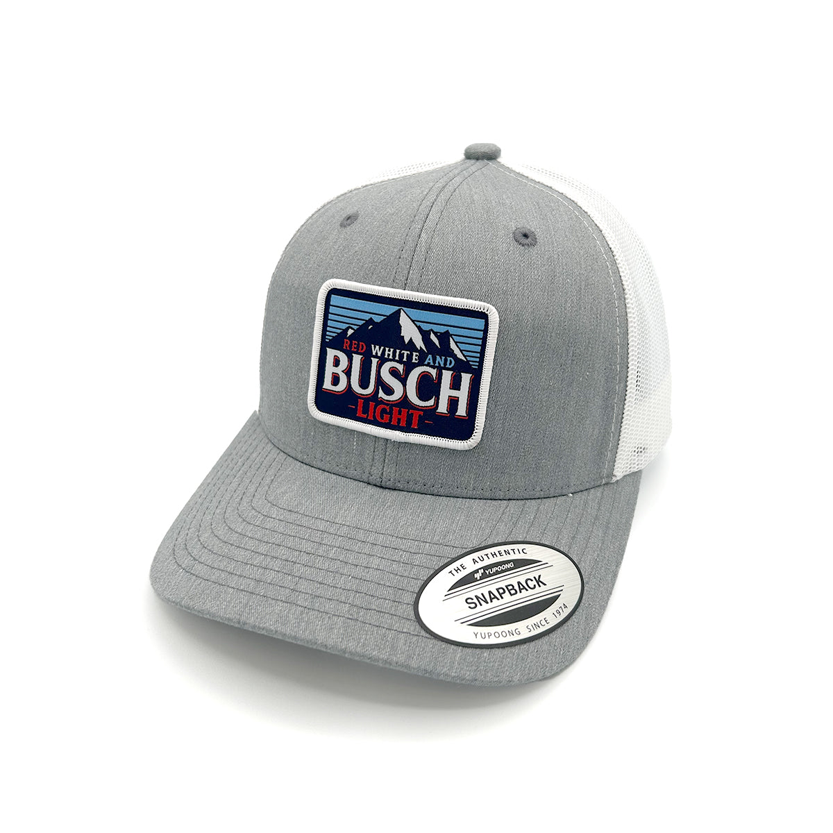 Red White Busch Light Woven Patch Hat - Pretty Petty Co