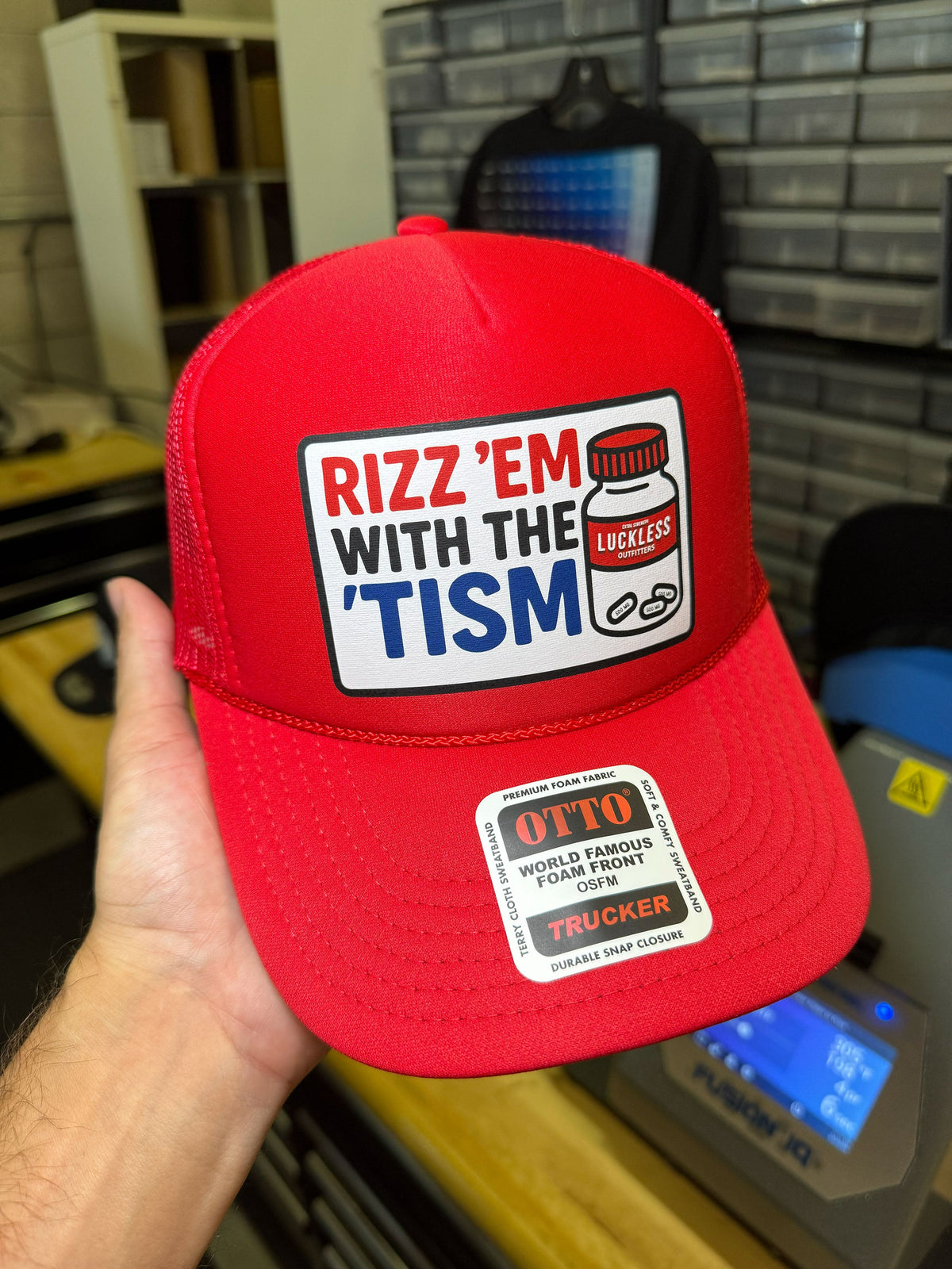 Rizz 'Em With The 'Tism Trucker Hat - Pretty Petty Co