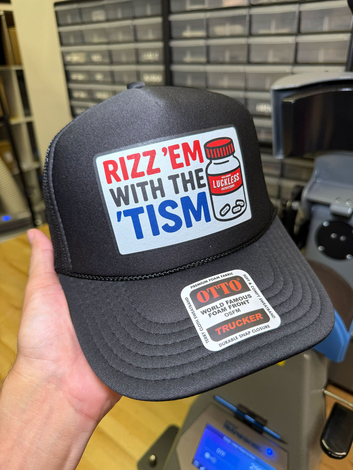 Rizz 'Em With The 'Tism Trucker Hat - Pretty Petty Co