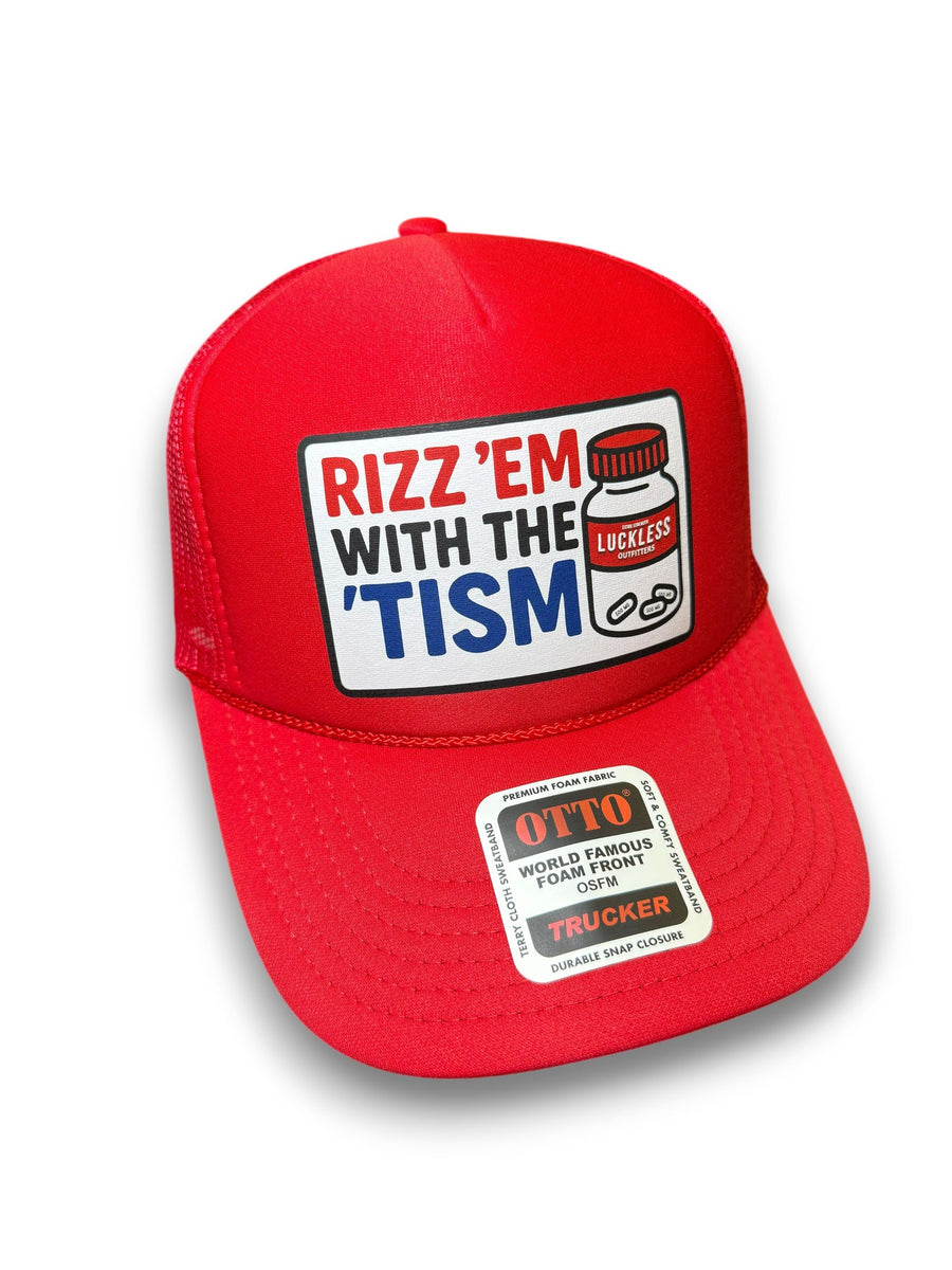Rizz 'Em With The 'Tism Trucker Hat - Pretty Petty Co