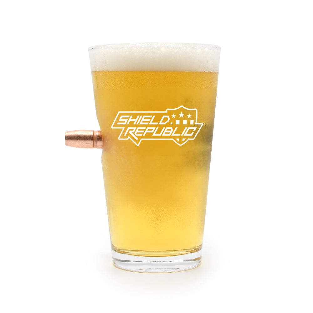 Firearm Flag - 50 Cal Pint Glass - Pretty Petty Co