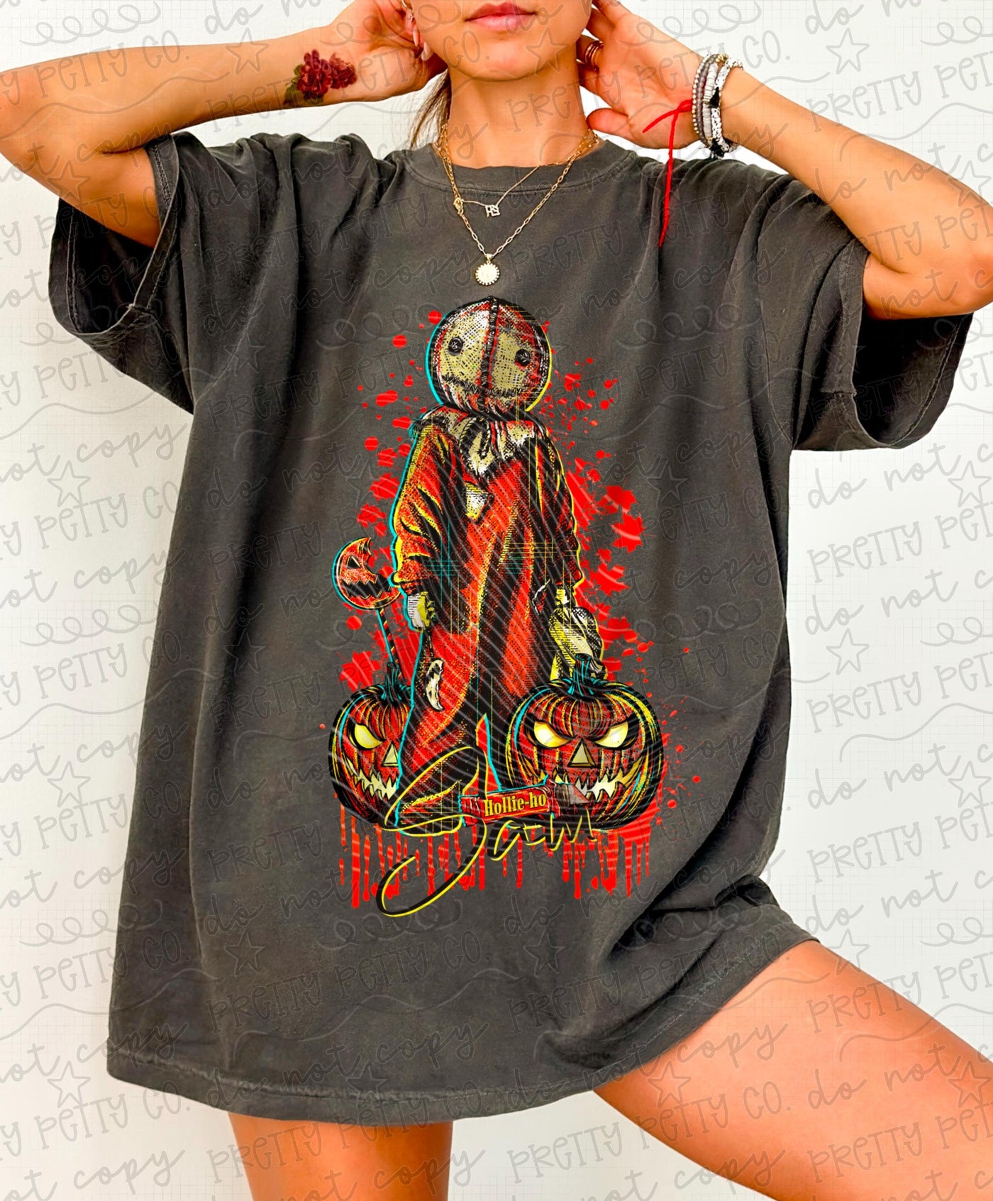 Trick or Treat Horror Graphic Tee | Halloween Character Shirt | Spooky Season Tee
