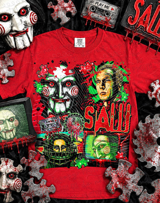 Creepy Puppet Horror Graphic Tee | Spooky Halloween Shirt