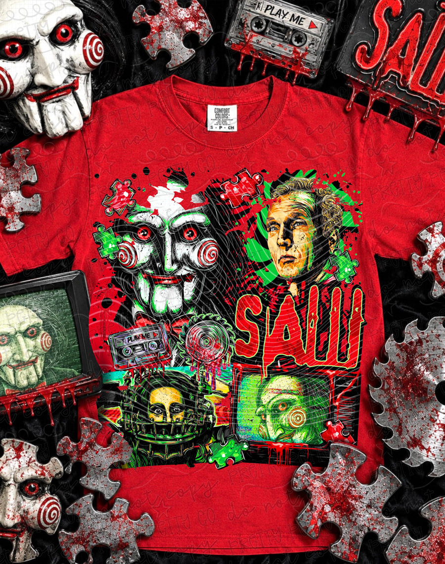 Let's Play a Game Shirt | Horror Movie Inspired Tee | Retro Horror Graphic Shirt | Spooky Season Halloween Tee | Horror Fan Gift