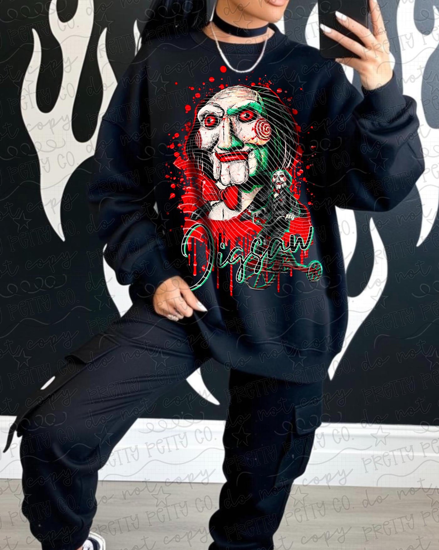Jigsaw Horror Graphic Tee | Creepy Puppet Halloween Shirt | Bloody Spooky Season Tee