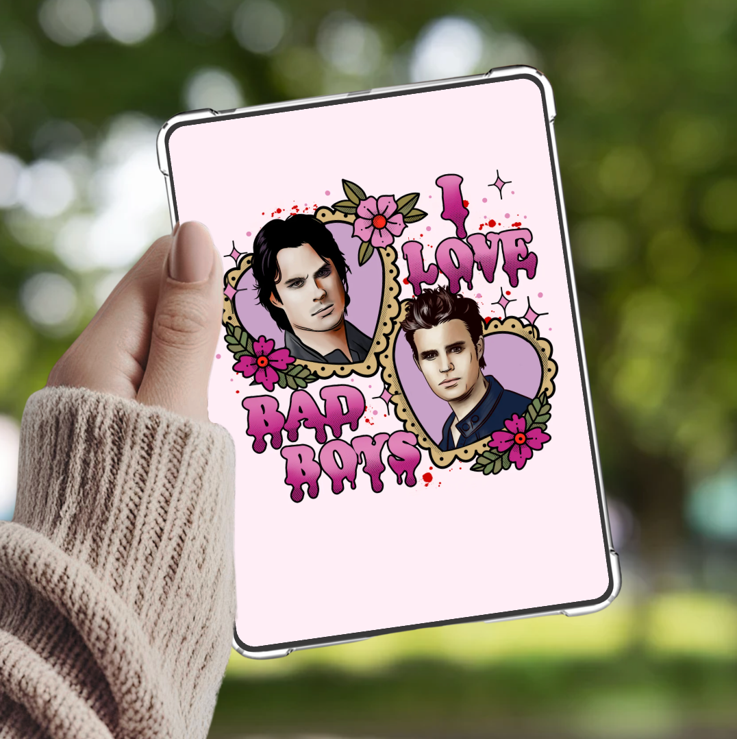I Love Bad Boys TVD Inspired Kindle Insert - Three Sizes - Optional Lamination