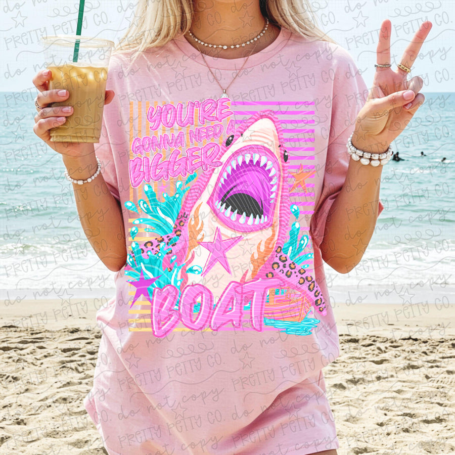You’re Gonna Need a Bigger Boat Shirt, Shark Graphic Tee, Vintage Ocean Humor T-Shirt, Funny Beach Vacation Tee, Coastal Summer Shirt for Women - Pretty Petty Co