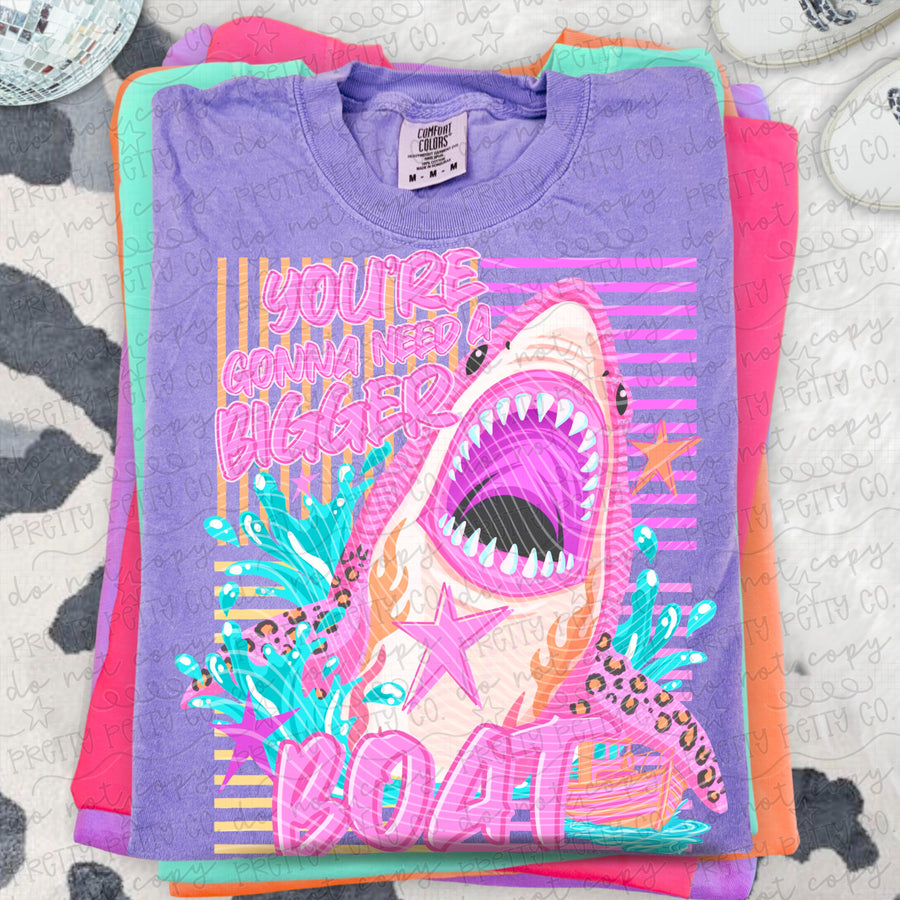 You’re Gonna Need a Bigger Boat Shirt, Shark Graphic Tee, Vintage Ocean Humor T-Shirt, Funny Beach Vacation Tee, Coastal Summer Shirt for Women - Pretty Petty Co