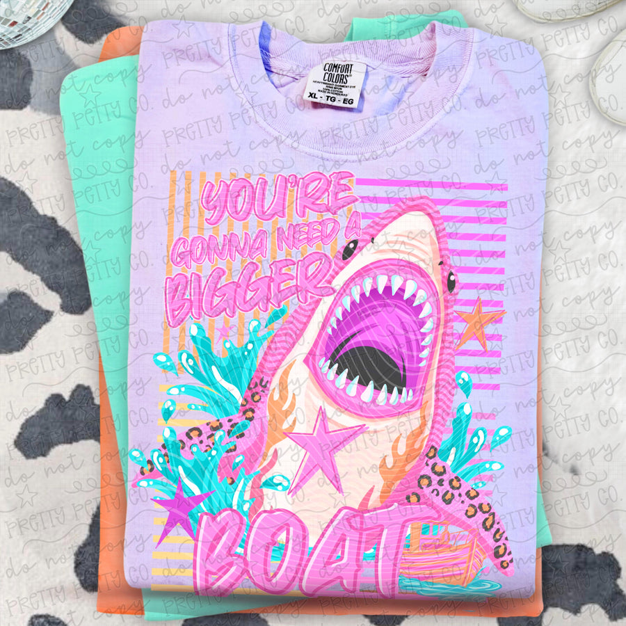 You’re Gonna Need a Bigger Boat Shirt, Shark Graphic Tee, Vintage Ocean Humor T-Shirt, Funny Beach Vacation Tee, Coastal Summer Shirt for Women - Pretty Petty Co