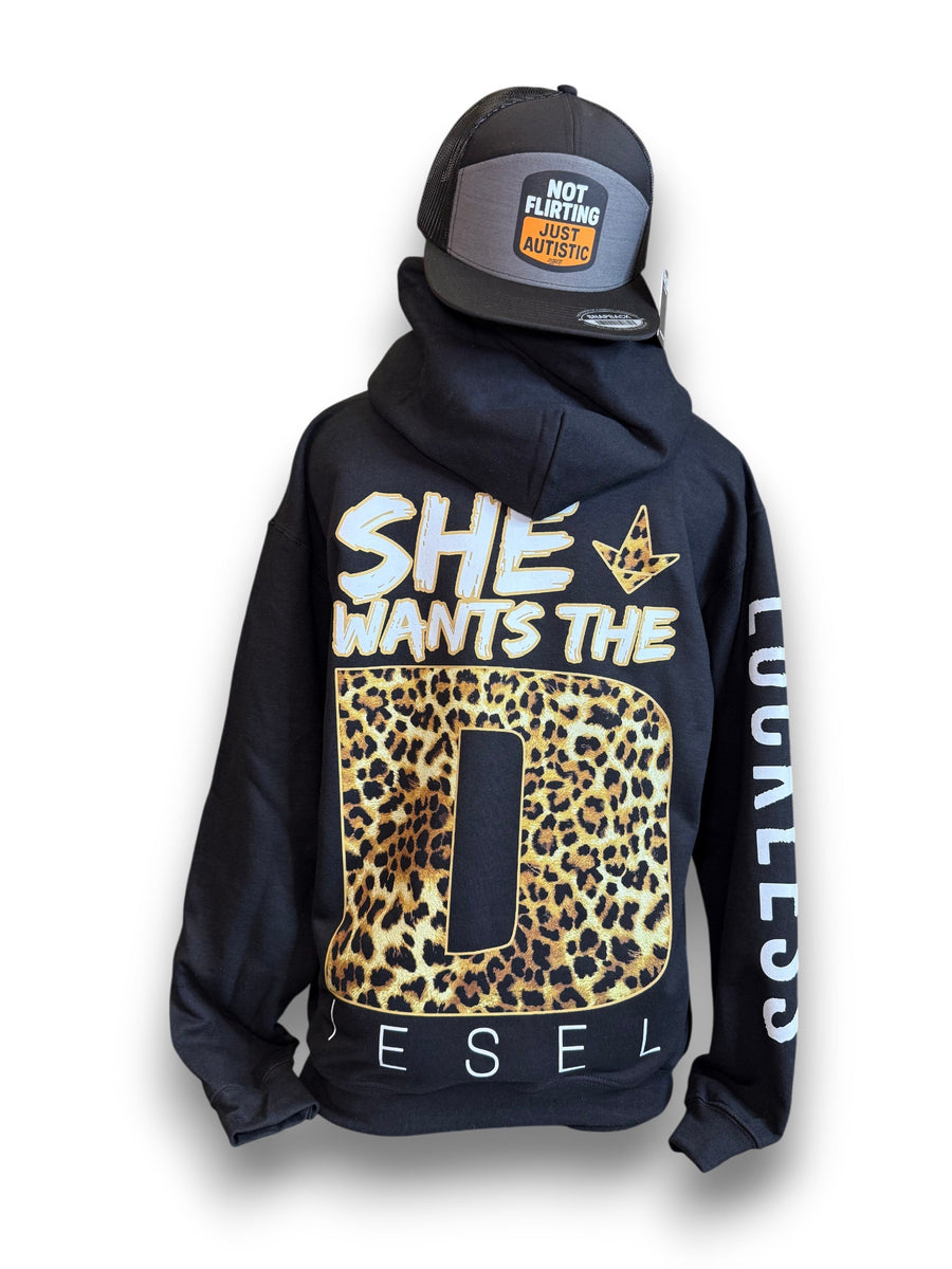 She Wants The Diesel Hoodie Leopard Edition - Pretty Petty Co
