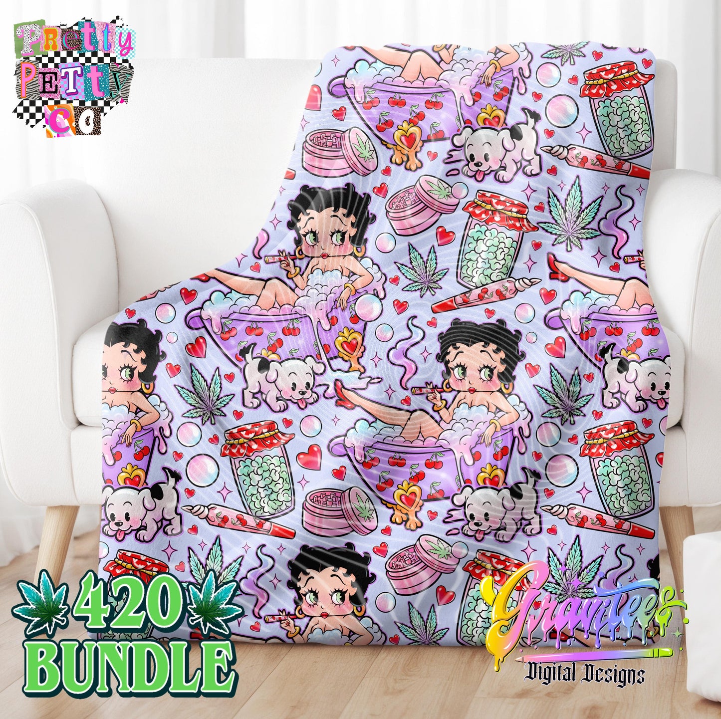 Soakin & Smokin Blanket – Plush Throw, Soft Cozy Cannabis Fan Blanket, Limited Edition