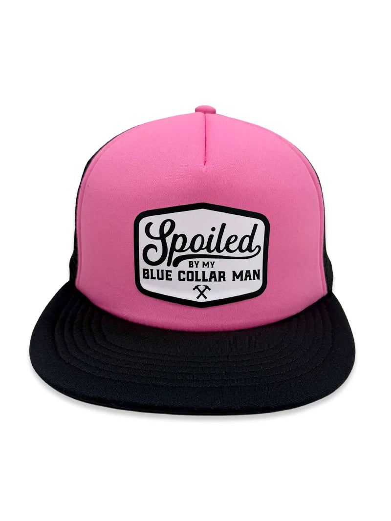 Spoiled By My Blue Collar Man Trucker Hat - Pretty Petty Co