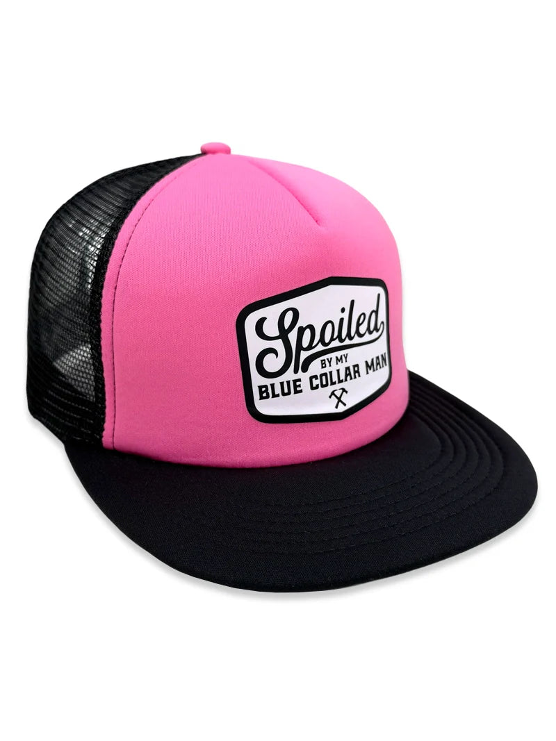 Spoiled By My Blue Collar Man Trucker Hat - Pretty Petty Co