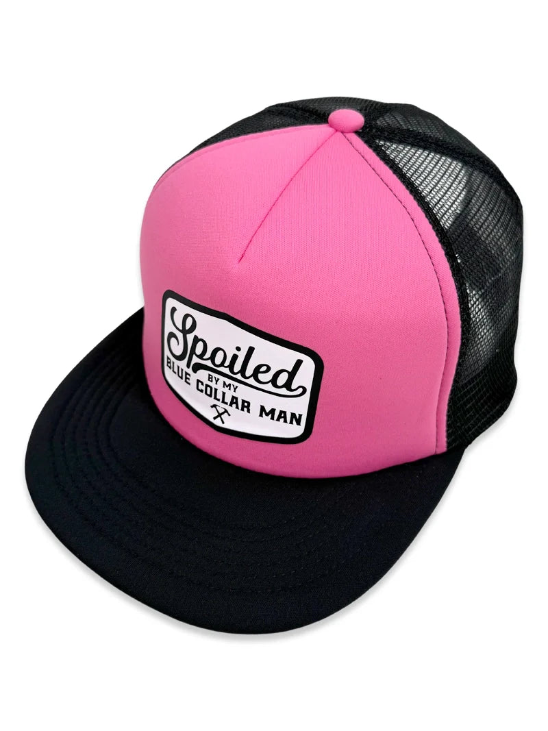 Spoiled By My Blue Collar Man Trucker Hat - Pretty Petty Co