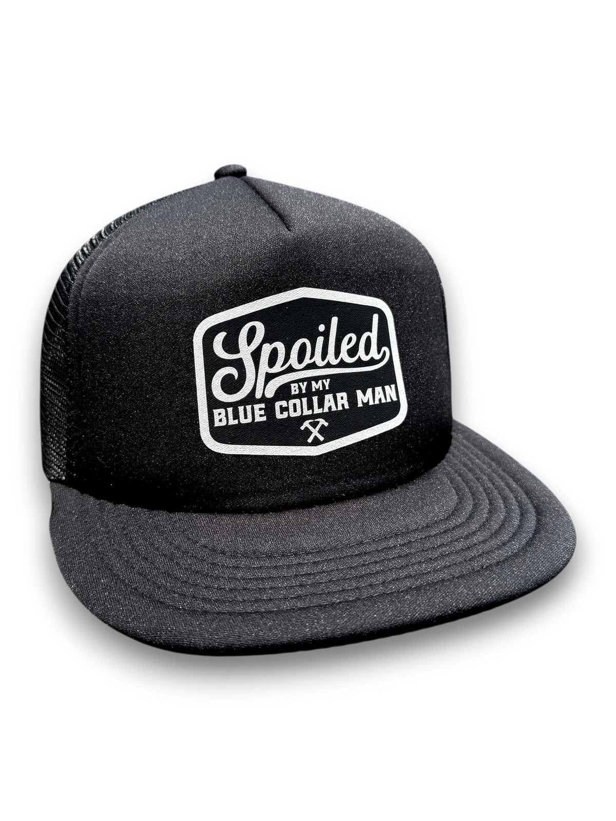 Spoiled By My Blue Collar Man Trucker Hat - Pretty Petty Co